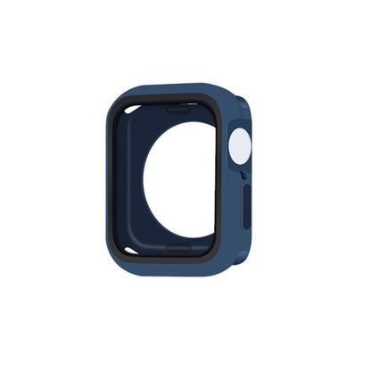 Two-color Shockproof Protective Case For Apple Watch Series 9 / 8 / 7 41mm(Navy Blue) by buy2fix