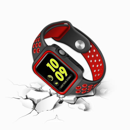 Two-color Shockproof Protective Case For Apple Watch Series 9 / 8 / 7 41mm(Black Green) by buy2fix