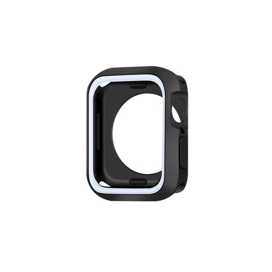Two-color Shockproof Protective Case For Apple Watch Series 9 / 8 / 7 45mm(Black + White) by buy2fix