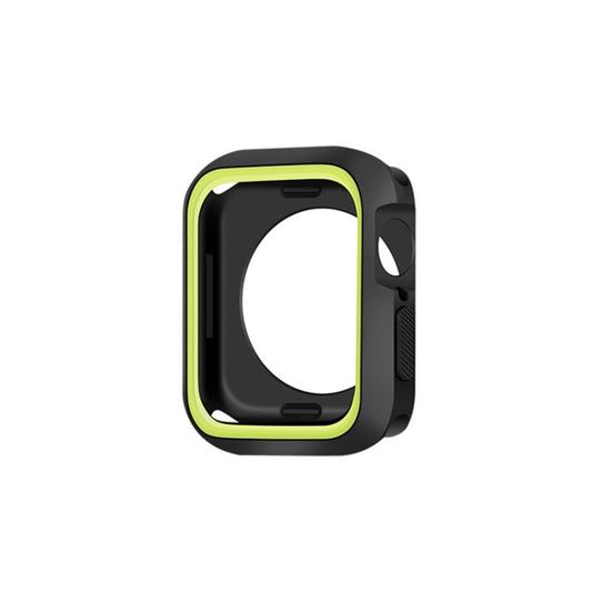 Two-color Shockproof Protective Case For Apple Watch Series 9 / 8 / 7 45mm(Black Green) by buy2fix