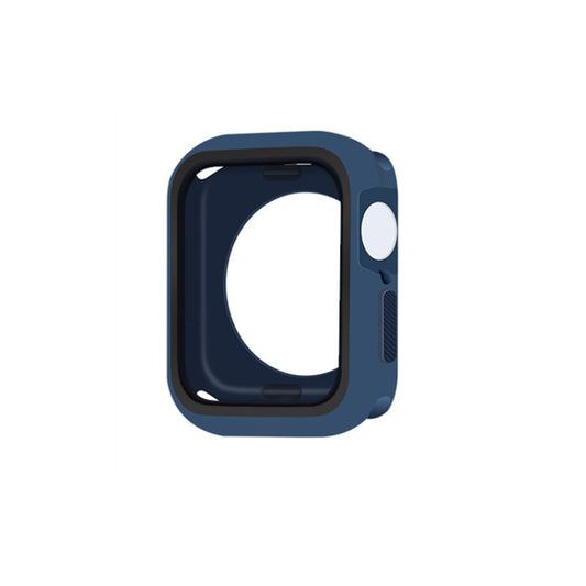 Two-color Shockproof Protective Case For Apple Watch Series 9 / 8 / 7 45mm(Navy Blue) by buy2fix