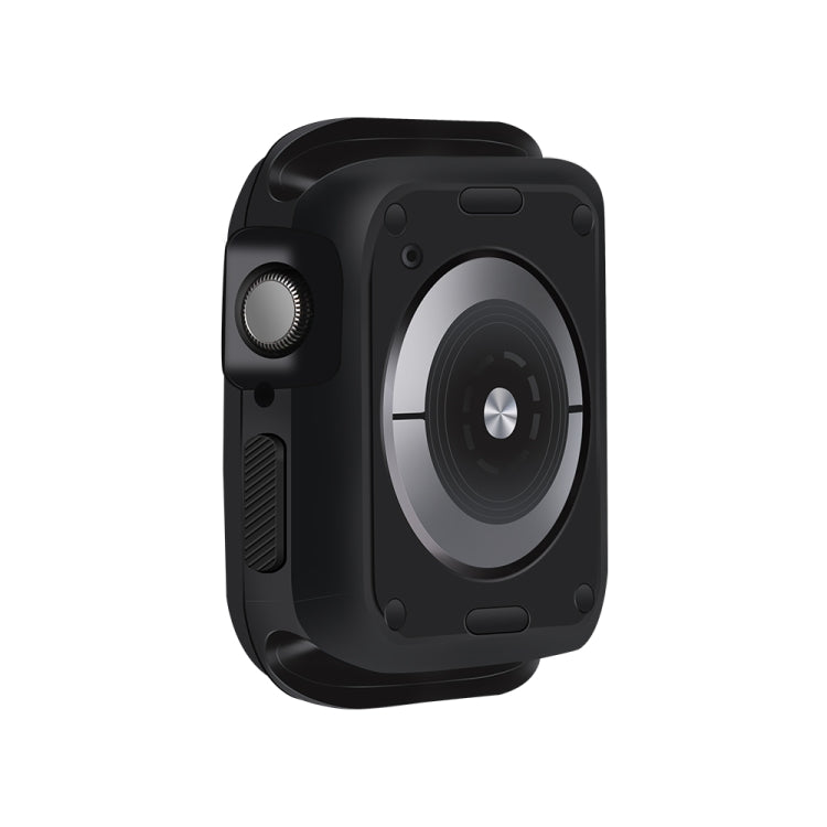 Two-color Shockproof Protective Case For Apple Watch Series 9 / 8 / 7 45mm(Black Green) by buy2fix