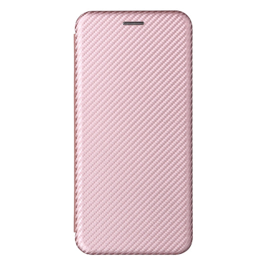 For Blackview Oscal C20 Carbon Fiber Texture Horizontal Flip Leather Phone Case with Card Slot(Pink) by buy2fix