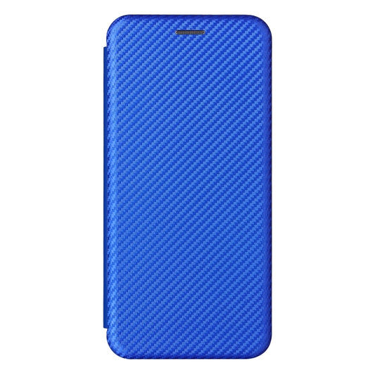 For Blackview Oscal C20 Carbon Fiber Texture Horizontal Flip Leather Phone Case with Card Slot(Blue) by buy2fix