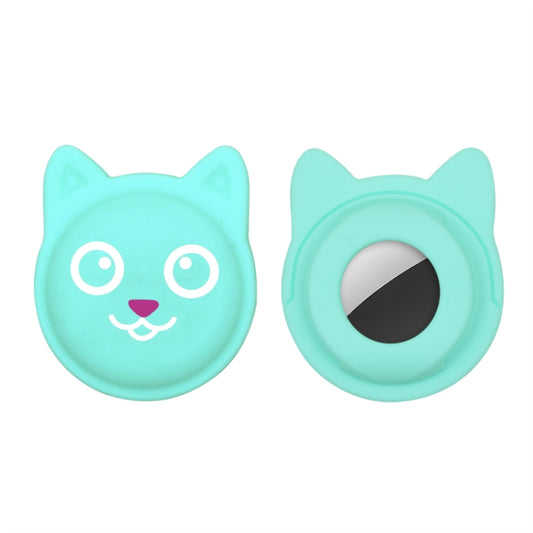 Hanhan Smile Cute Cartoon Pet Collar Anti-lost Tracker Silicone Case For AirTag(Mint Green) - Pet Series by Mutural | Online Shopping UK | buy2fix
