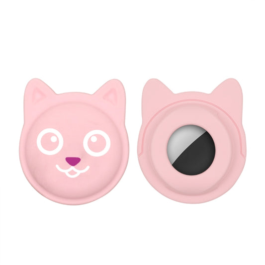 Hanhan Smile Cute Cartoon Pet Collar Anti-lost Tracker Silicone Case For AirTag(Pink) - Pet Series by Mutural | Online Shopping UK | buy2fix
