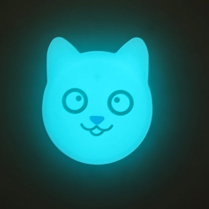 Hanhan Smile Cute Cartoon Pet Collar Anti-lost Tracker Silicone Case For AirTag(Fluorescent Blue) - Pet Series by Mutural | Online Shopping UK | buy2fix