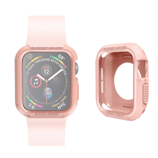 Silicone Shockproof Watch Protective Case For Apple Watch Series 9 / 8 / 7 41mm(Pink) by buy2fix