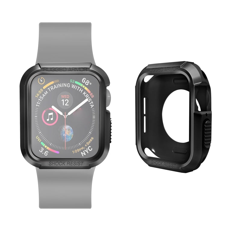 Silicone Shockproof Watch Protective Case For Apple Watch Series 9 / 8 / 7 41mm(Black) by buy2fix