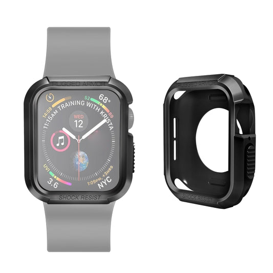 Silicone Shockproof Watch Protective Case For Apple Watch Series 9 / 8 / 7 41mm(Black) by buy2fix