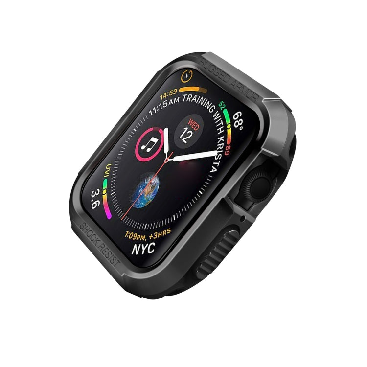 Silicone Shockproof Watch Protective Case For Apple Watch Series 9 / 8 / 7 41mm(Black) by buy2fix