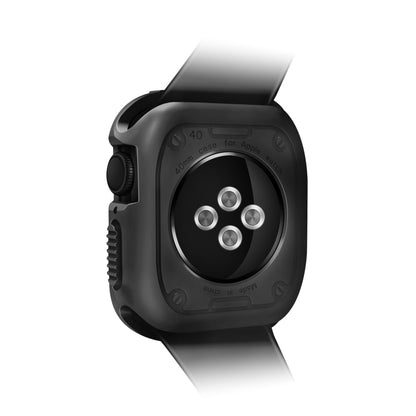 Silicone Shockproof Watch Protective Case For Apple Watch Series 9 / 8 / 7 41mm(Black) by buy2fix