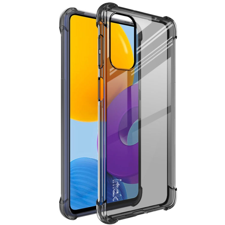 For Samsung Galaxy M52 5G imak All-inclusive Shockproof Airbag TPU Phone Case with Screen Protector(Transparent Black) by imak