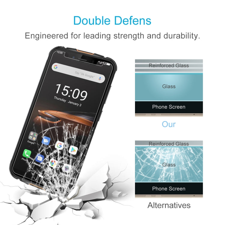 50 PCS 0.26mm 9H 2.5D Tempered Glass Film For Ulefone Armor 5 / 5S by buy2fix