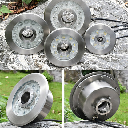 18W Landscape Ring LED Stainless Steel Underwater Fountain Light(Warm Light) - Underwater Lights by buy2fix | Online Shopping UK | buy2fix