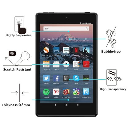 9H 2.5D Explosion-proof Tempered Tablet Glass Film For Amazon Kindle Fire HD 8 2018 - Others by buy2fix | Online Shopping UK | buy2fix