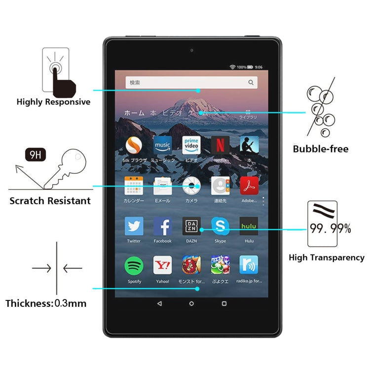 25 PCS 9H 2.5D Explosion-proof Tempered Tablet Glass Film For Amazon Kindle Fire HD 8 2018 - Others by buy2fix | Online Shopping UK | buy2fix