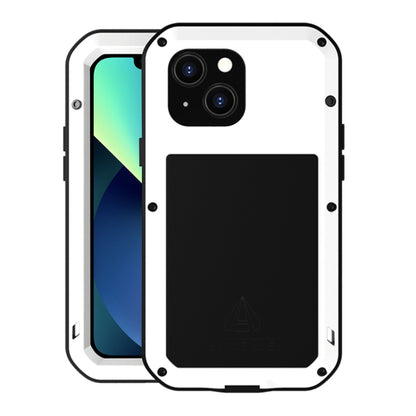 For iPhone 13 mini LOVE MEI Metal Shockproof Life Waterproof Dustproof Protective Phone Case (White) by LOVE MEI