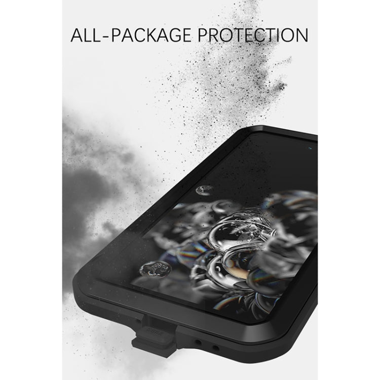 For Samsung Galaxy S21 FE LOVE MEI Metal Shockproof Waterproof Dustproof Protective Phone Case with Glass(Silver) - Galaxy Phone Cases by LOVE MEI | Online Shopping UK | buy2fix
