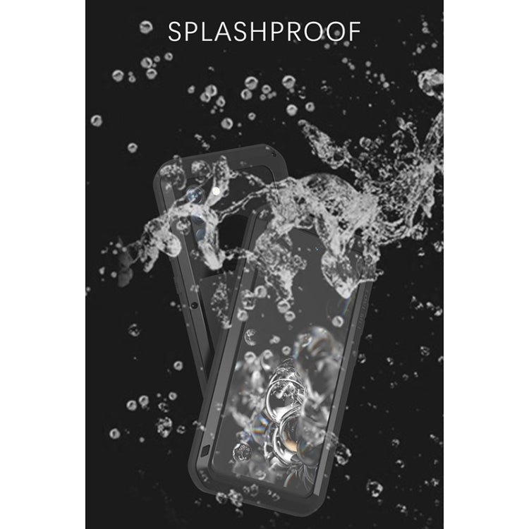 For Samsung Galaxy S21 FE LOVE MEI Metal Shockproof Waterproof Dustproof Protective Phone Case with Glass(Silver) - Galaxy Phone Cases by LOVE MEI | Online Shopping UK | buy2fix