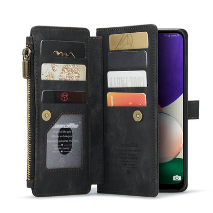 For Samsung Galaxy A22 5G CaseMe-C30 Multifunctional Horizontal Flip PU + TPU Phone Case(Black) - Galaxy Phone Cases by CaseMe | Online Shopping UK | buy2fix