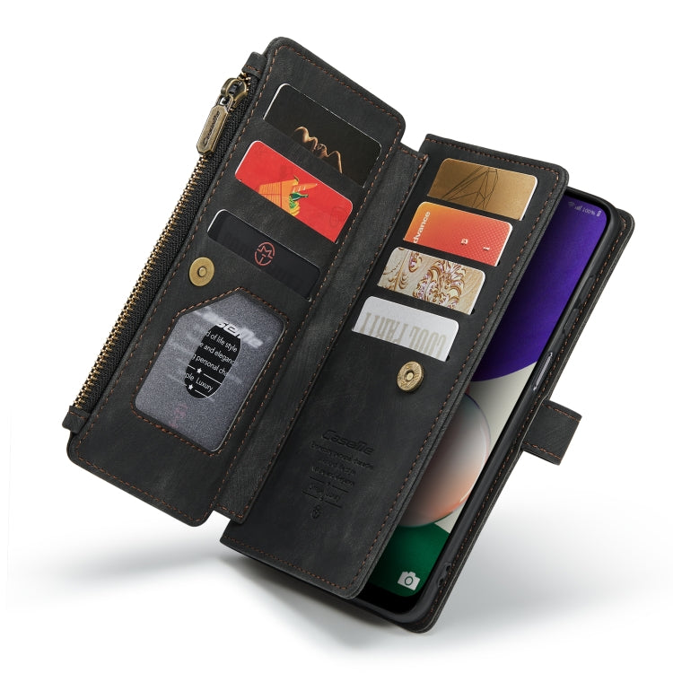 For Samsung Galaxy A22 5G CaseMe-C30 Multifunctional Horizontal Flip PU + TPU Phone Case(Black) - Galaxy Phone Cases by CaseMe | Online Shopping UK | buy2fix