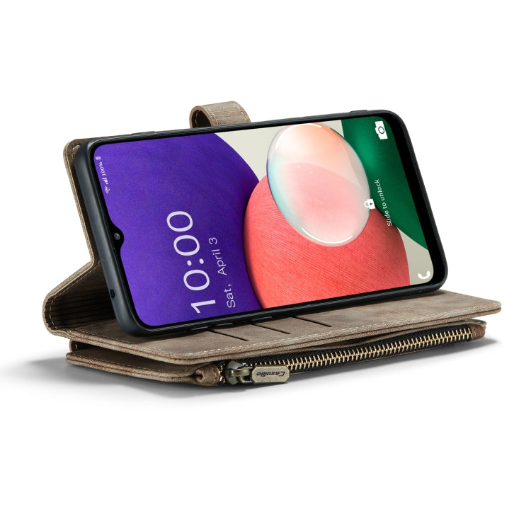 For Samsung Galaxy A22 5G CaseMe-C30 Multifunctional Horizontal Flip PU + TPU Phone Case(Brown) - Galaxy Phone Cases by CaseMe | Online Shopping UK | buy2fix