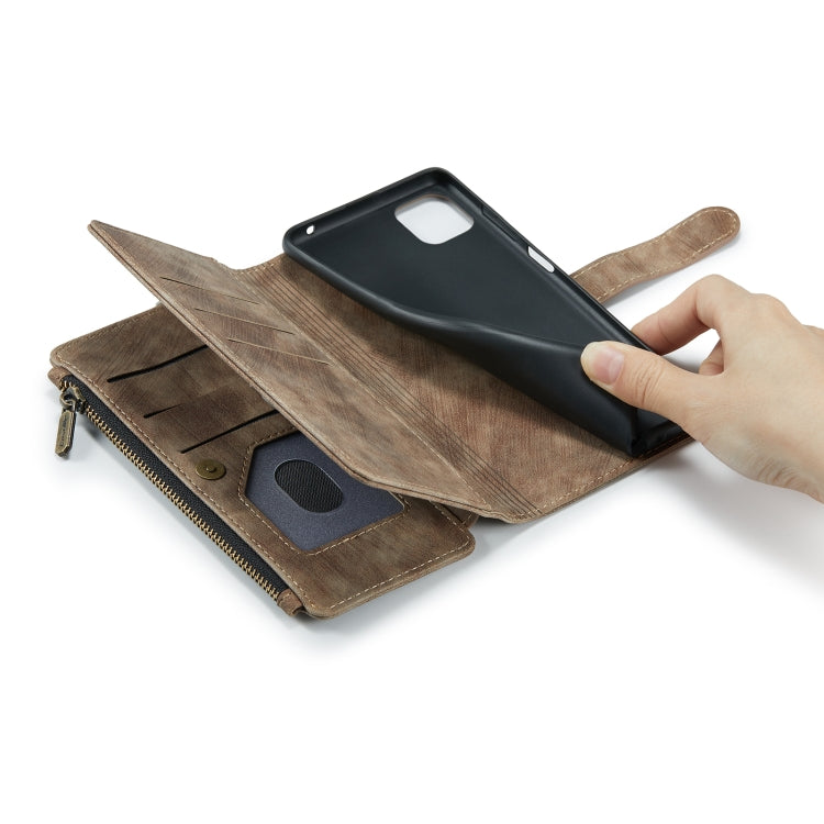 For Samsung Galaxy A22 5G CaseMe-C30 Multifunctional Horizontal Flip PU + TPU Phone Case(Brown) - Galaxy Phone Cases by CaseMe | Online Shopping UK | buy2fix