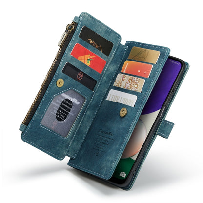 For Samsung Galaxy A22 5G CaseMe-C30 Multifunctional Horizontal Flip PU + TPU Phone Case(Blue) - Galaxy Phone Cases by CaseMe | Online Shopping UK | buy2fix