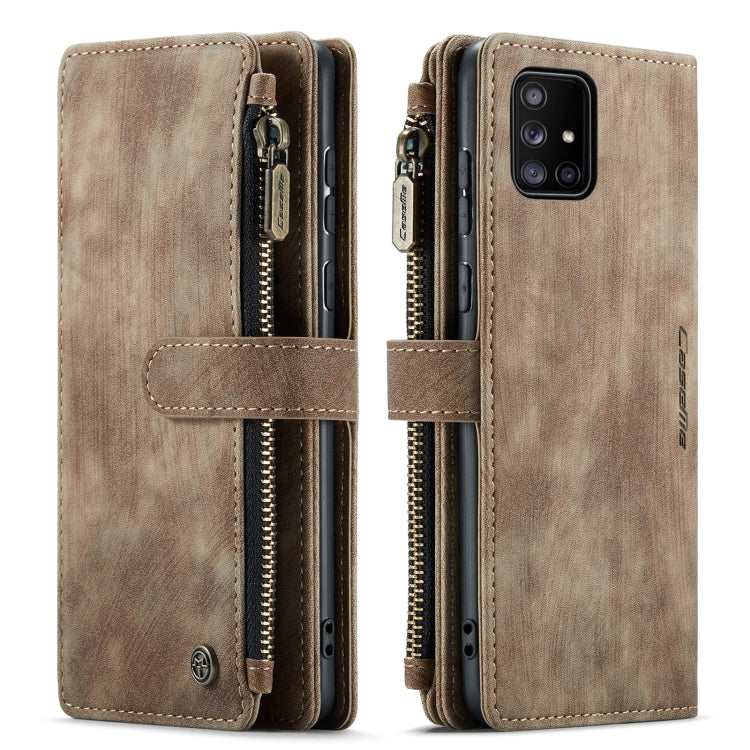 For Samsung Galaxy A51 4G CaseMe-C30 Multifunctional Horizontal Flip PU + TPU Phone Case(Brown) - Galaxy Phone Cases by CaseMe | Online Shopping UK | buy2fix