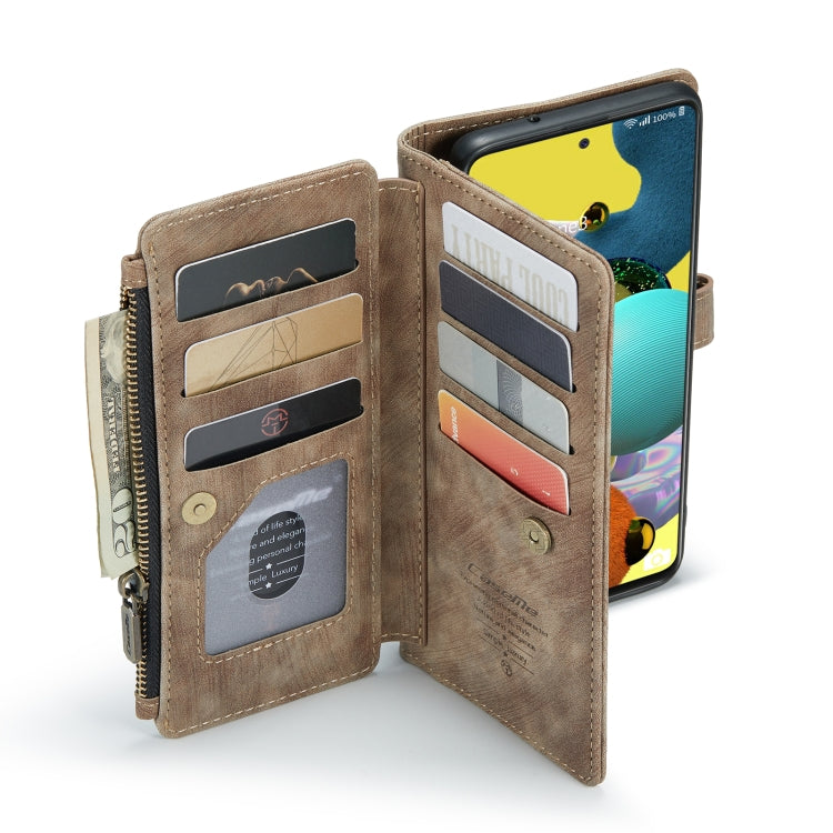For Samsung Galaxy A51 4G CaseMe-C30 Multifunctional Horizontal Flip PU + TPU Phone Case(Brown) - Galaxy Phone Cases by CaseMe | Online Shopping UK | buy2fix