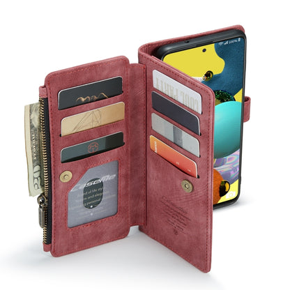 For Samsung Galaxy A51 4G CaseMe-C30 Multifunctional Horizontal Flip PU + TPU Phone Case(Red) - Galaxy Phone Cases by CaseMe | Online Shopping UK | buy2fix