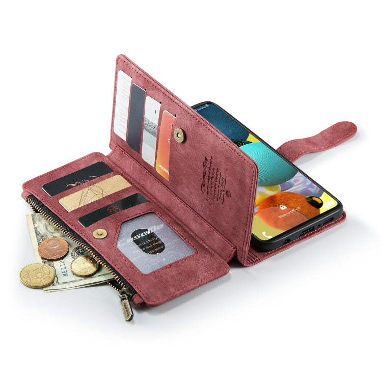 For Samsung Galaxy A51 4G CaseMe-C30 Multifunctional Horizontal Flip PU + TPU Phone Case(Red) - Galaxy Phone Cases by CaseMe | Online Shopping UK | buy2fix