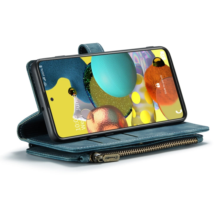For Samsung Galaxy A51 4G CaseMe-C30 Multifunctional Horizontal Flip PU + TPU Phone Case(Blue) - Galaxy Phone Cases by CaseMe | Online Shopping UK | buy2fix
