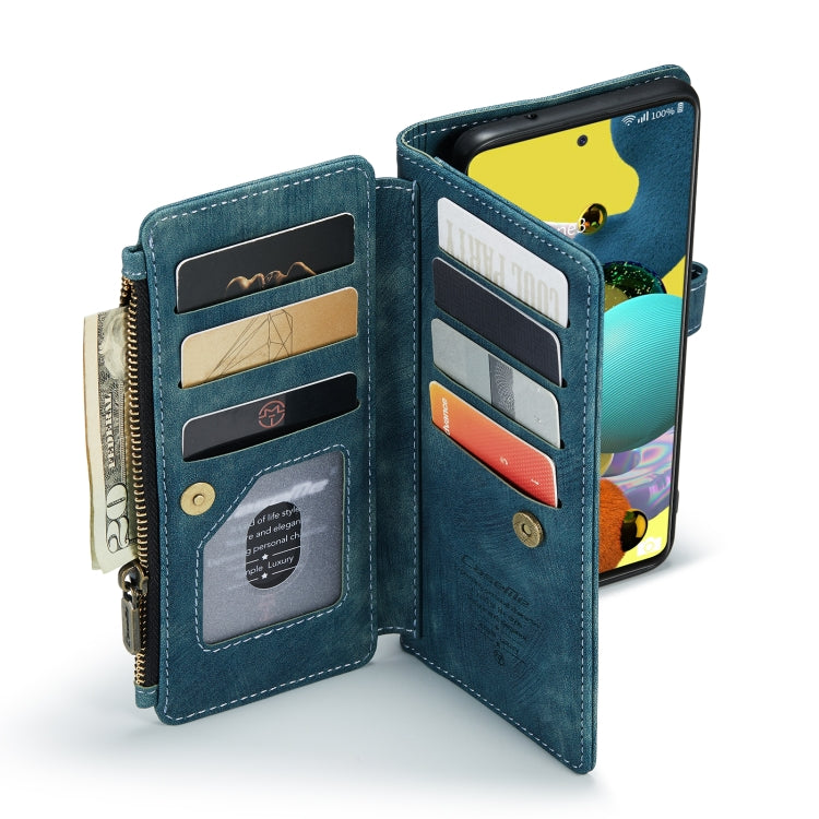 For Samsung Galaxy A51 4G CaseMe-C30 Multifunctional Horizontal Flip PU + TPU Phone Case(Blue) - Galaxy Phone Cases by CaseMe | Online Shopping UK | buy2fix