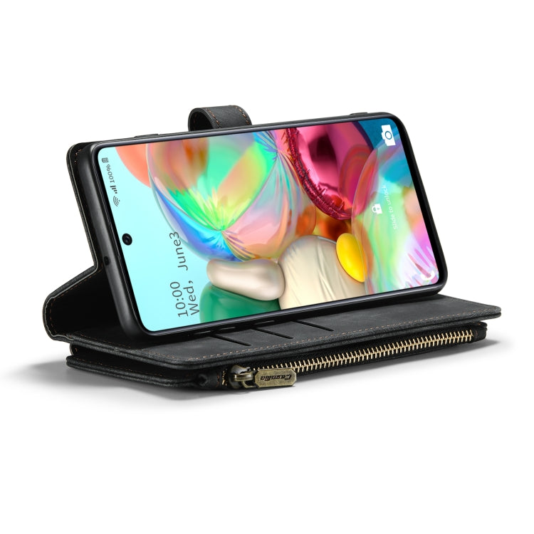 For Samsung Galaxy A71 4G CaseMe-C30 Multifunctional Horizontal Flip PU + TPU Phone Case(Black) - Galaxy Phone Cases by CaseMe | Online Shopping UK | buy2fix