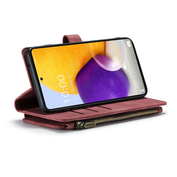 For Samsung Galaxy A72 CaseMe-C30 Multifunctional Horizontal Flip PU + TPU Phone Case(Red) - Galaxy Phone Cases by CaseMe | Online Shopping UK | buy2fix
