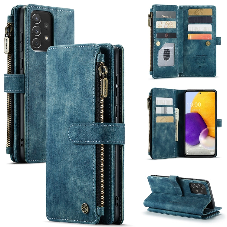 For Samsung Galaxy A72 CaseMe-C30 Multifunctional Horizontal Flip PU + TPU Phone Case(Blue) - Galaxy Phone Cases by CaseMe | Online Shopping UK | buy2fix