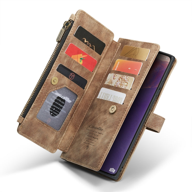 For Samsung Galaxy Note20 CaseMe-C30 Multifunctional Horizontal Flip PU + TPU Phone Case(Brown) - Galaxy Note20 Cases by CaseMe | Online Shopping UK | buy2fix