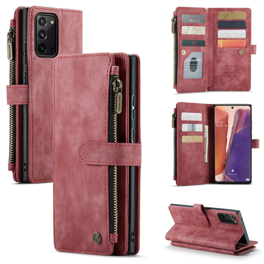 For Samsung Galaxy Note20 CaseMe-C30 Multifunctional Horizontal Flip PU + TPU Phone Case(Red) - Galaxy Note20 Cases by CaseMe | Online Shopping UK | buy2fix