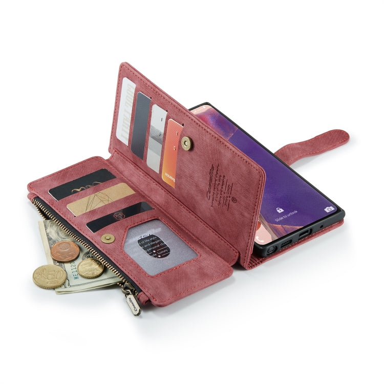 For Samsung Galaxy Note20 CaseMe-C30 Multifunctional Horizontal Flip PU + TPU Phone Case(Red) - Galaxy Note20 Cases by CaseMe | Online Shopping UK | buy2fix
