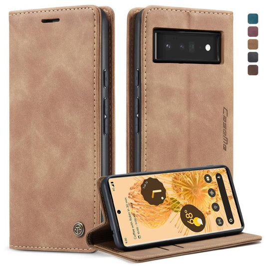 For Google Pixel 6 CaseMe 013 Multifunctional Horizontal Flip Leather Phone Case with Card Slot & Holder & Wallet(Brown) - Google Cases by CaseMe | Online Shopping UK | buy2fix