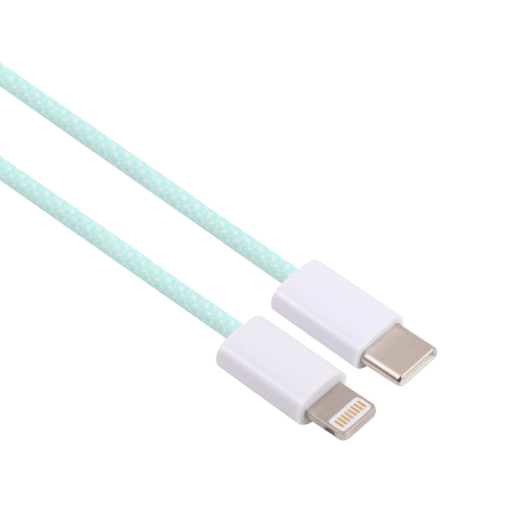 12W PD USB-C / Type-C to 8 Pin Data Cable, Cable Length: 1m(Green) by buy2fix