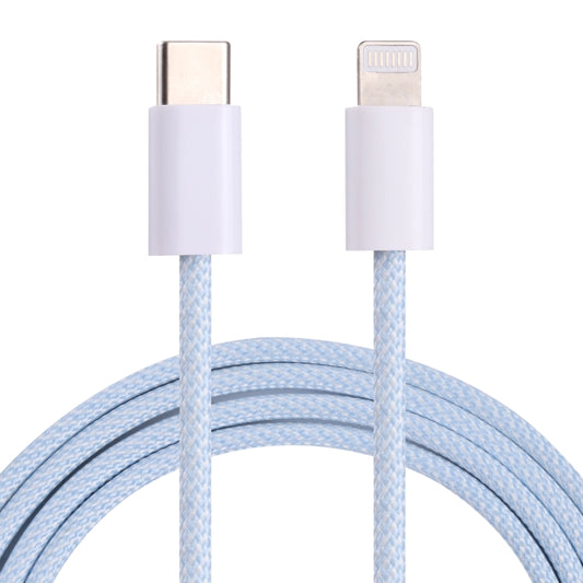 12W PD USB-C / Type-C to 8 Pin Data Cable, Cable Length: 1m(Blue) by buy2fix
