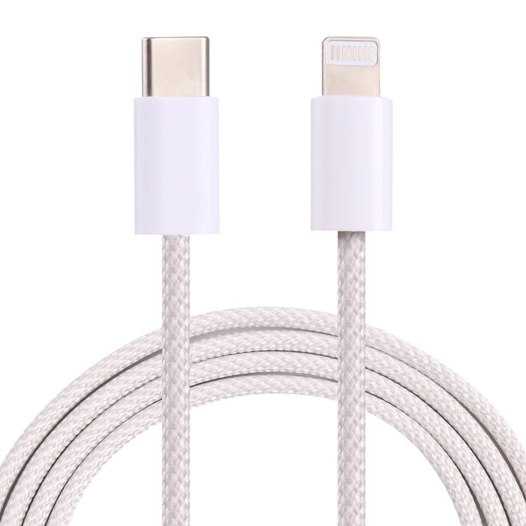 12W PD USB-C / Type-C to 8 Pin Data Cable, Cable Length: 1m(White) by buy2fix