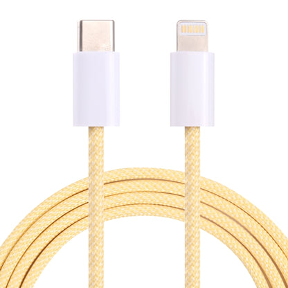 12W PD USB-C / Type-C to 8 Pin Data Cable, Cable Length: 1m(Yellow) by buy2fix