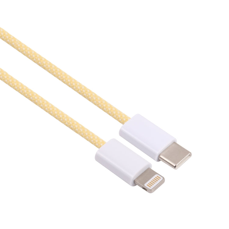 12W PD USB-C / Type-C to 8 Pin Data Cable, Cable Length: 1m(Yellow) by buy2fix