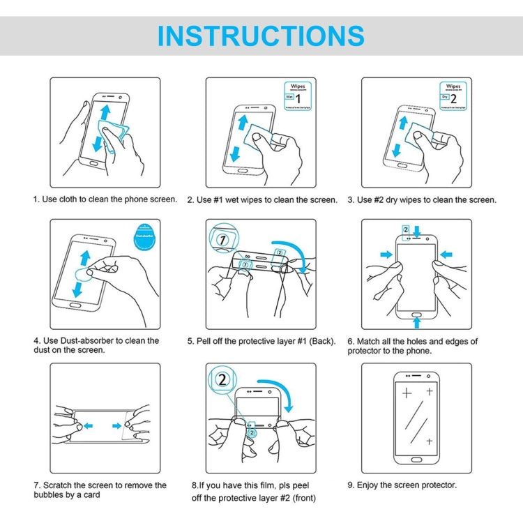 50 PCS 0.26mm 9H 2.5D Tempered Glass Film For Ulefone Power 6 by buy2fix