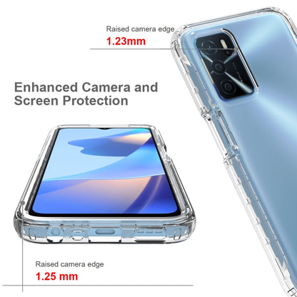 For OPPO A16 Shockproof High Transparency Two-color Gradual Change PC+TPU Candy Colors Phone Protective Case(White) by buy2fix