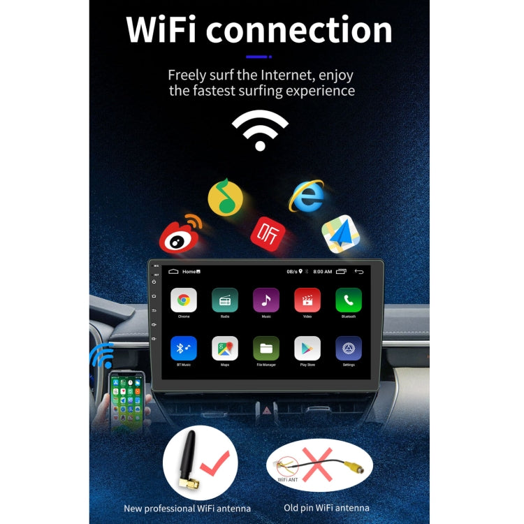 S-9090 9 inch HD Screen Car Android Player GPS Navigation Bluetooth Touch Radio, Support Mirror Link & FM & WIFI & Steering Wheel Control, Style:Standard Version - Car MP3 & MP4 & MP5 by buy2fix | Online Shopping UK | buy2fix